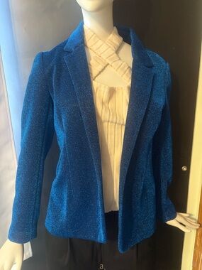 Simons Shimmery Electric Blue Women's Blazer